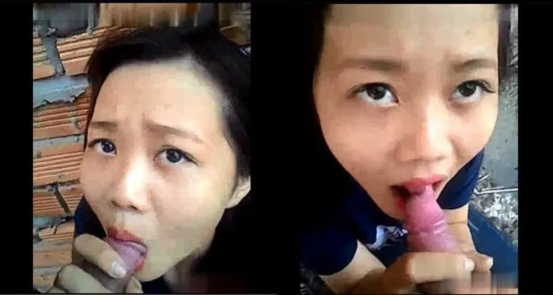 Cô bạn gái bú cục thịt ở vườn sau nhà